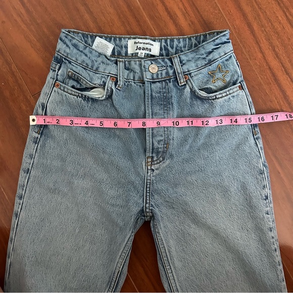 Reformation Cynthia Jeans Embroidered - Picture 7 of 8